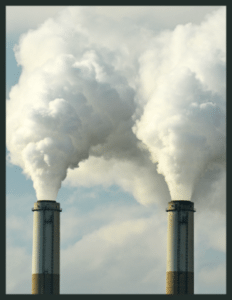 belching smokestacks